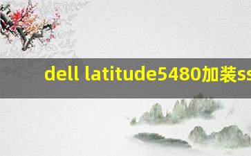 dell latitude5480加装ssd